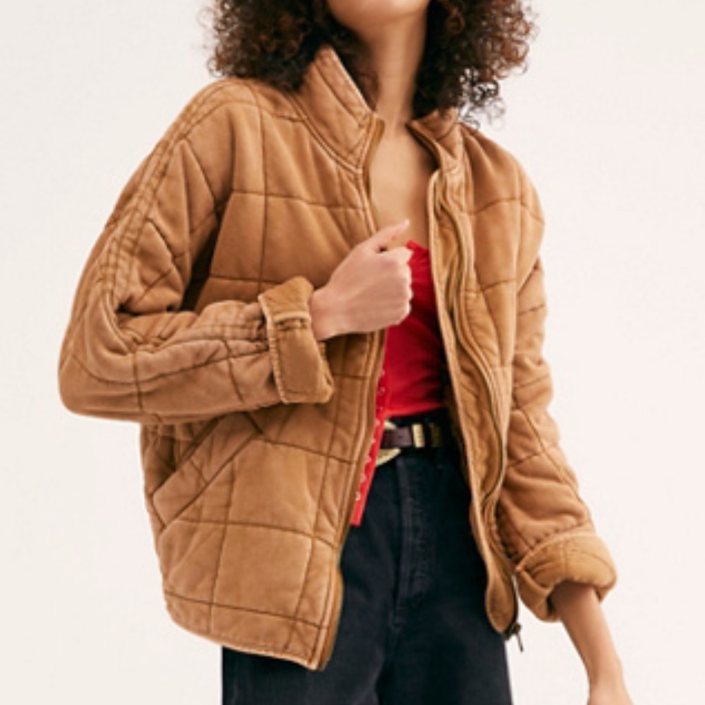 Free People Dolman Quilted Knit Jacket